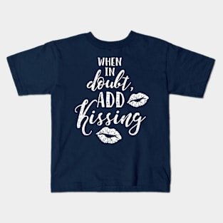 Kissing in Navy Kids T-Shirt